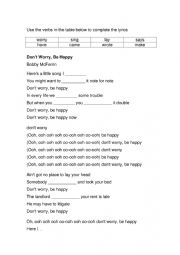 English Worksheet: Song 