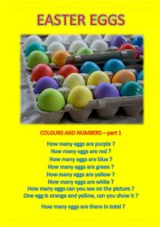 English Worksheet: EASTER EGGS - part 1