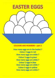 English Worksheet: EASTER EGGS - part 2