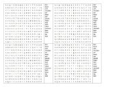 Body parts wordsearch
