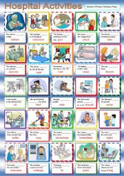 English Worksheet: Hospital Activities