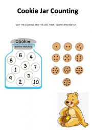 English Worksheet: Cookie Jar Counting