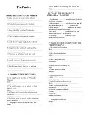 English Worksheet: Passive voice