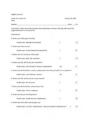 English Worksheet: English Conversation Quiz