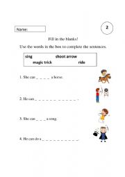 English Worksheet: At the carnival