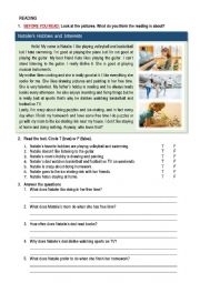 English Worksheet: Reading Comprehension 1 | Focused on understanding 