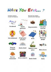 English Worksheet: Have you ever...?