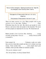 English Worksheet: Services 