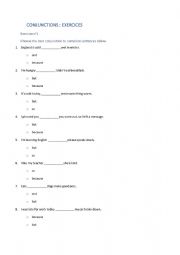 English Worksheet: Conjunctions