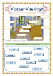 Van Gogh - Furniture - There is / are. Prepositions of Place.