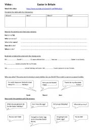 Easter in Britain Video Worksheet