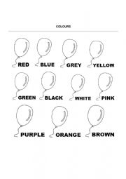English Worksheet: Colours