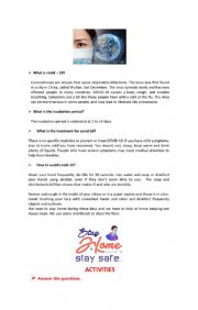 English Worksheet: CORONAVIRUS