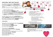 English Worksheet: Song When I was your man