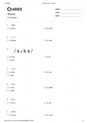 English Worksheet: minimal pair