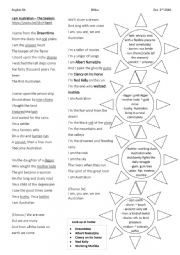 English Worksheet: Worksheet for the song 