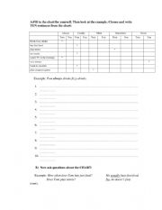 English worksheet: Chart