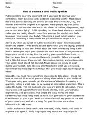 college essay about public speaking