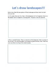 English Worksheet: Draw what you read! There is / There are