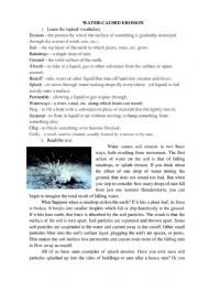 English Worksheet: Water-caused erosion