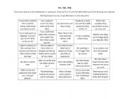 English Worksheet: Tic Tac Toe Cards