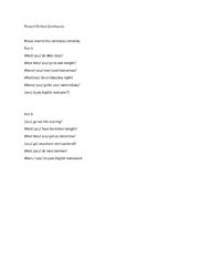 English Worksheet: Present perfect Continuous