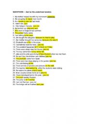 Make questions for the underlined words