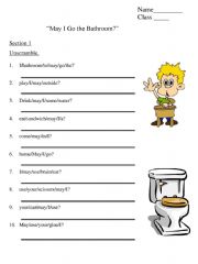 English Worksheet: Modals