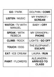 English Worksheet: Crazy Sentences-Present Simple and Continuos