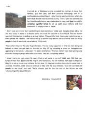 English Worksheet: 3rd form test 1