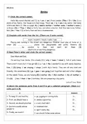 English Worksheet: Review 8th Form