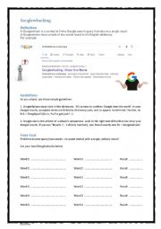 English Worksheet: Google Whacking