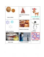 Christmas Verbs - Game Cards 