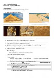 English Worksheet: Ancient civilizations