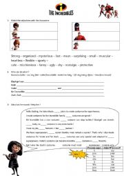 English Worksheet: The Incredibles