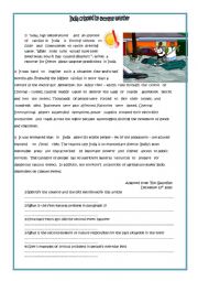 English Worksheet: climate change in india