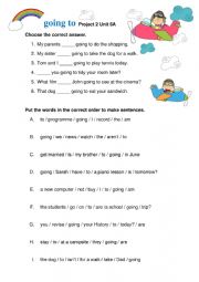 English Worksheet: Going to