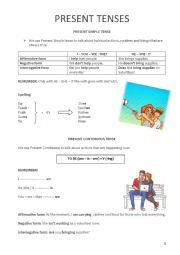 English Worksheet: Present Simple and Present Continuous