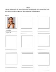 Feelings photo worksheet