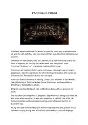 English Worksheet: Christmas in Ireland