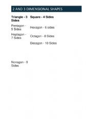 English Worksheet: 2 and 3 dimentional shapes 