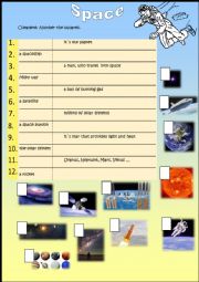 English Worksheet: Space