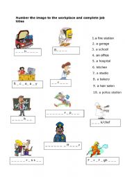 English Worksheet: Job and the workplace