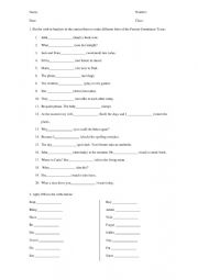 English Worksheet: Present Continuous Exercises