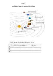 English Worksheet: Solar System