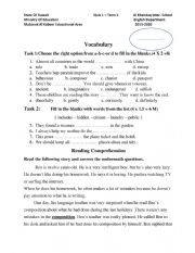 English Worksheet: quiz