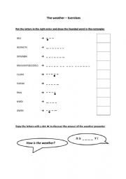 English Worksheet: The weather