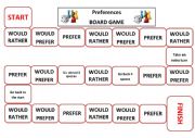 English Worksheet: Expressing preferences  Game 