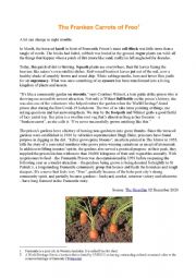 English Worksheet: The Frankencarrots of Freo
