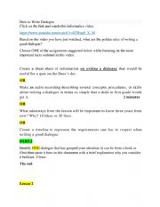 English Worksheet: Writing a good dialogue